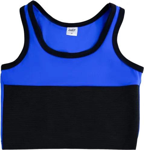 Vista 10 de BaronHong Tomboy Trans Lesbian Pullover Half Length Chest Binder Corset Short Tank Top Negro