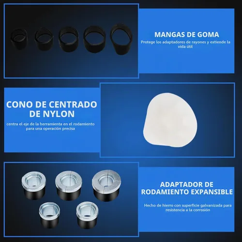 Vista 5 de 8MILELAKE Desmontaje universal de la herramienta del cojinete del árbol de levas con el Rango de adaptadores de 1-1/8 a 2-2/3 pulgadas Compatible