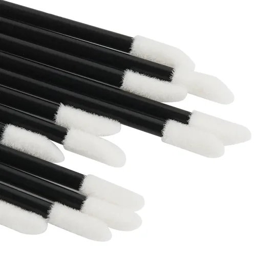 Vista 2 de ChefBee 200 aplicadores de brillo de labios desechables, sin pelusa, cepillo de labios aplicador de lápiz labial, kits de herramientas de belleza