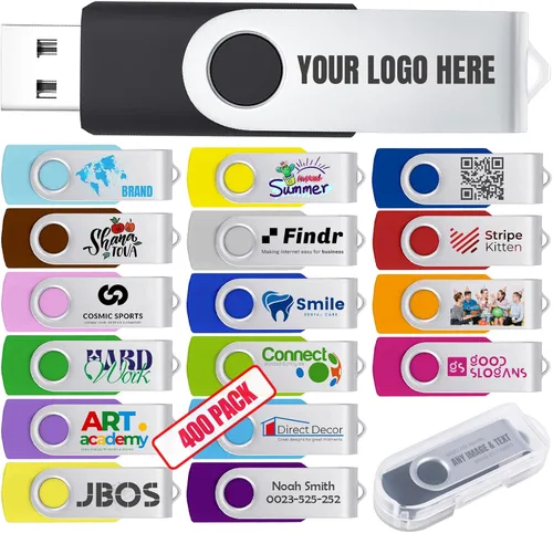 Vista 14 de Unidad flash USB personalizada de 128 MB, paquete de 50 unidades USB personalizadas, unidad USB personalizable, logotipo impreso, regalos