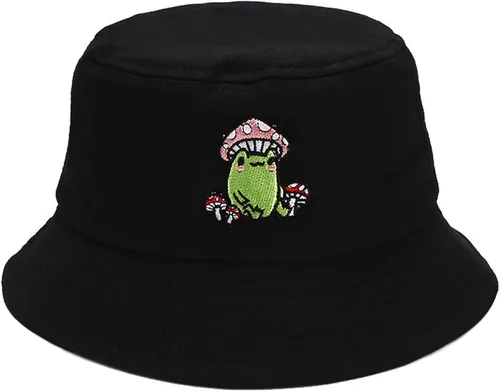 Vista 22 de XYIYI - Sombrero de pescador de algodón con bordado de moda, sombrero de cubo de playa para mujeres y niñas