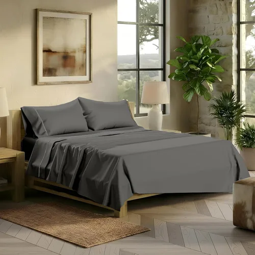 Vista 17 de TEXAS LINEN CO. Juego de 2 fundas de almohada tamaño queen de 100% algodón egipcio - Serie 2000 de lujo, fundas de almohada estándar/tamaño queen