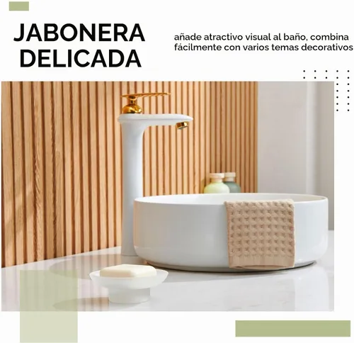 Vista 3 de Aomasi Jabonera redonda de vidrio para lavabo de ducha de baño, esmerilado