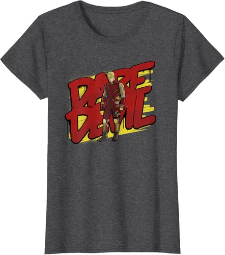 Vista 3 de Marvel Daredevil - Traje amarillo y rojo She-Hulk Disney+ camiseta, Negro