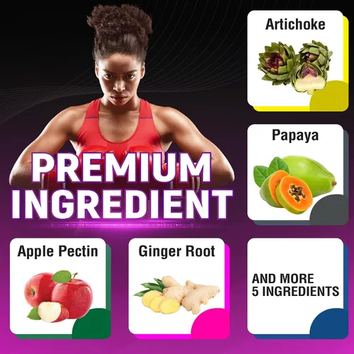 Vista 4 de Cápsulas de alcachofa con alcachofa, papaya, pectina de manzana y más - 90 cápsulas para 3 meses de suministro