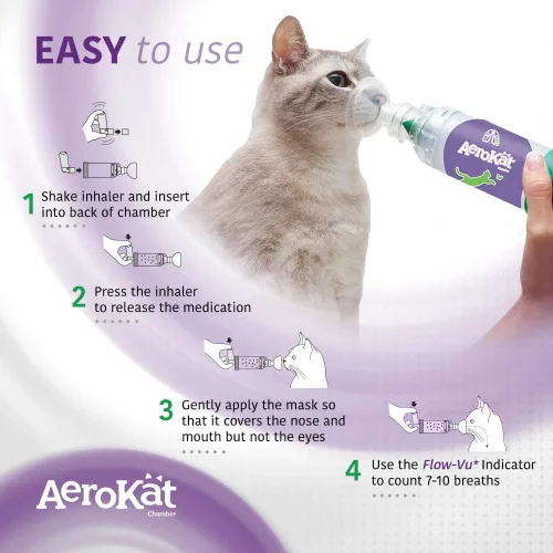 Vista 6 de Aerokat aerosol felino cámara para gatos.