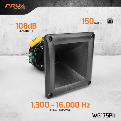 Vista 2 de PRV AUDIO WG175Ph Controlador de Compresión de Salida de 1 Pulgada, Potencia de Programa de 150 Vatios, Alta Frecuencia, Controlador de Tweeter