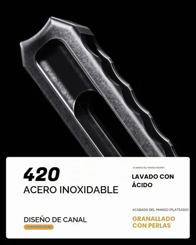 Vista 5 de Nabalis Canyon Balisong, navaja mariposa de entrenamiento con mango y hoja de acero inoxidable, sin afilar, para practicar volteretas, práctica