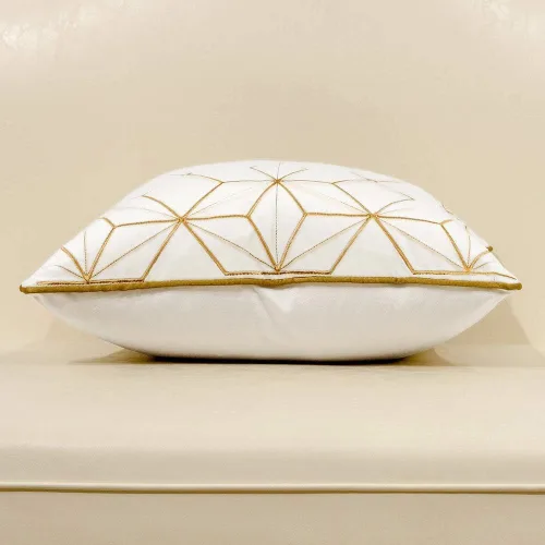 Vista 3 de Avigers Funda de almohada de 18 x 18 pulgadas, oro blanco, terciopelo