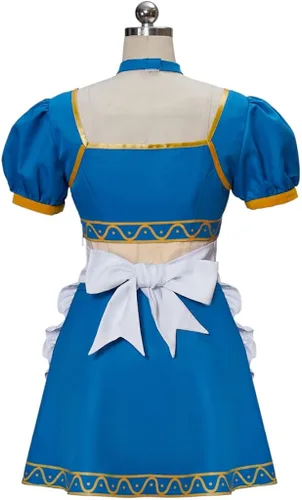 Vista 4 de Disfraz de princesa Zelda de sirvienta francesa, uniforme de niña de la escuela