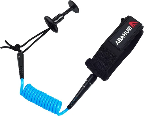 Vista 8 de Abahub 4 ft Bodyboard Leash,Coiled Wrist Surf Body Board Leashes with Plug Boogie Board Leash,5.5mm Thick,Premium Body Board Wrist Negro