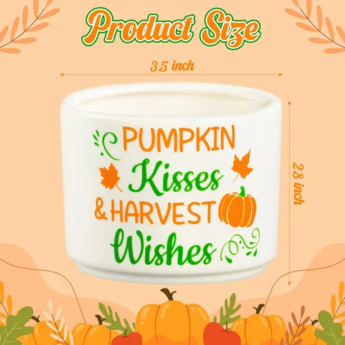 Vista 2 de WATINC Plato para dulces de otoño y otoño, mini cuenco de cerámica para dulces, decoración de bandeja escalonada, calabaza, hojas de arce, dulces