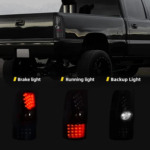 Vista 2 de DWVO Luces Traseras LED Conjunto de Luces Traseras Compatible con 1999 2000 2001 2002 2003 2004 2005 2006 Chevy Silverado / Estilo de Cuerpo 2007