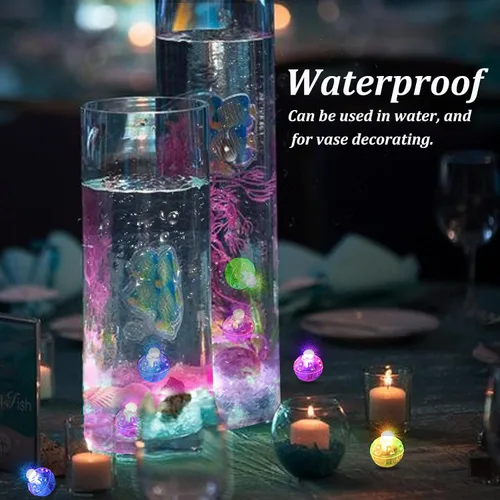 Vista 4 de AIKEI 50 globos de luz LED, mini bolas de luz, tiempo de espera prolongado, impermeable, luz LED para farol de papel, Pascua, Halloween, Navidad