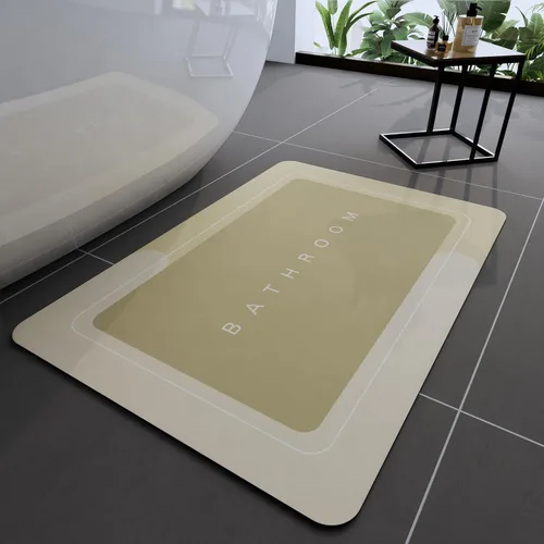 Vista 27 de Tapetes de baño antideslizantes de secado rápido, tapetes de baño de goma súper absorbentes para debajo de la puerta, tapetes de baño para baño, Azul