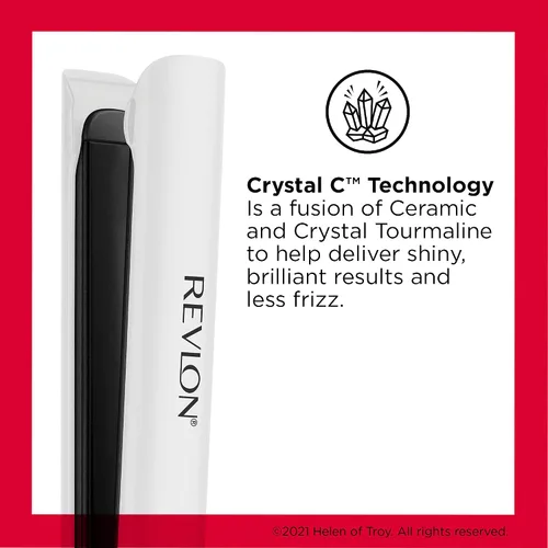 Vista 7 de REVLON Crystal C + plancha digital de cerámica para el cabello, brillo de larga duración y menos encrespamiento, (1 pulgada)