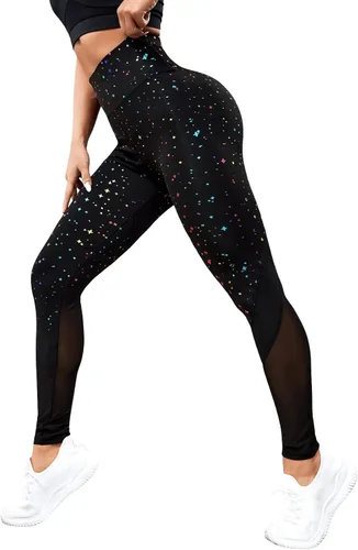Vista 4 de SweatyRocks - Leggings elásticos para mujer (entrenamiento y yoga)