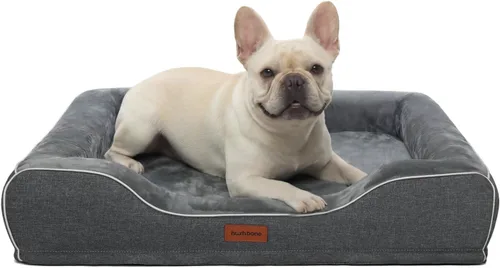 Vista 19 de Cama ortopédica para perros pequeños, sofá de espuma viscoelástica de gel refrescante para mascotas con funda extraíble lavable, cojín de espuma