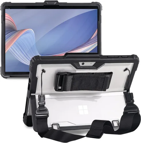 Vista 8 de AOAO Funda para Microsoft Surface Go 4/Surface Go 3/Surface Go 2/Surface Go con correa para el hombro, correa de mano, soporte para lápiz stylus