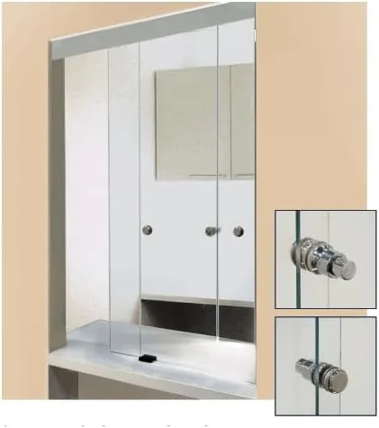 Vista 2 de CRL SH4848XXA Sharyn anodizado satinado de 48 x 48 pulgadas, XX sin marco