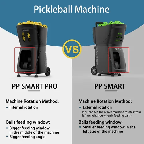 Vista 5 de Máquina de pickleball PP SMART PRO, lanzador automático profesional de bolas con aplicación y control remoto, capacidad de más de 80 bolas