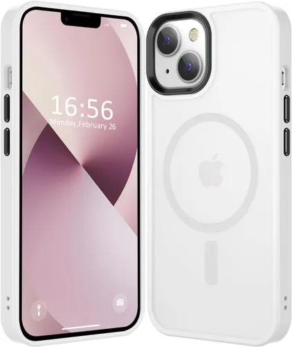 Vista 38 de Fuerte magnético para iPhone 11, compatible con Magsafe, [resistente a caídas de 13 pies] Funda trasera translúcida mate con sensación de piel