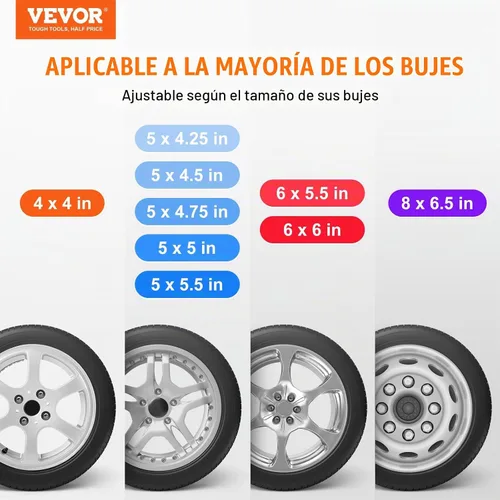 Vista 2 de VEVOR Soporte para neumáticos de repuesto, soporte de neumático de repuesto para remolque, capacidad de 160 libras, accesorios de remolque