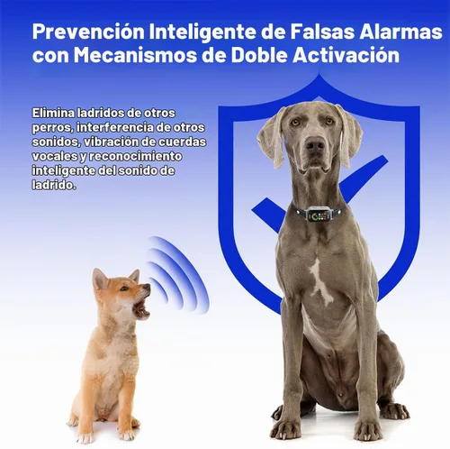 Vista 4 de Collar antiladridos para perros pequeños, medianos y grandes (5-150 libras), collar de entrenamiento antiladridos recargable inteligente con 7