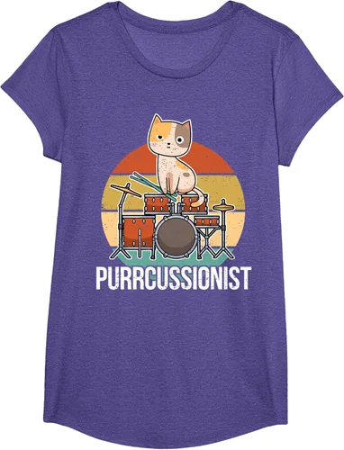 Vista 19 de Funny Percussion Drummer Drumming Drums Saying I Kitten Cat Camiseta, Negro, S