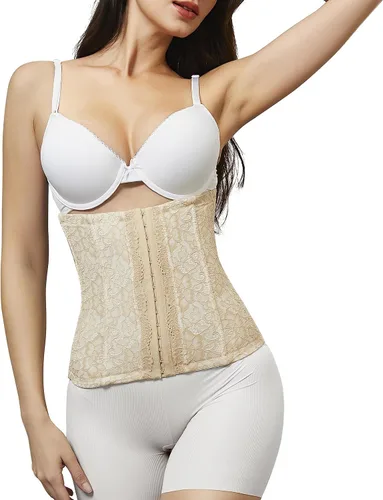 Vista 3 de MaiRêve Faja moldeadora de cintura de encaje para mujer, moldeador de curvas de cuerpo