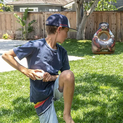 Vista 4 de GoSports Inflataman Baseball Toss Challenge - Juego de lanzamiento de zona de strike con atrapador inflable