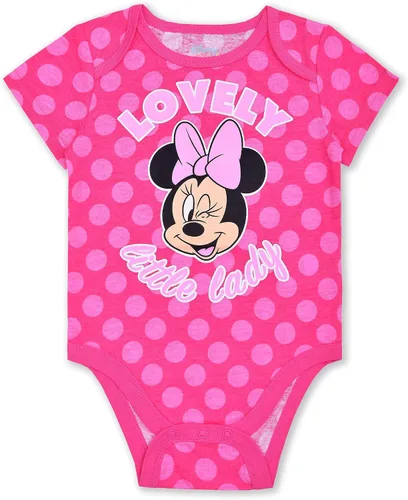 Vista 2 de Disney Paquete de 4 unidades de Minnie Mouse de manga corta para bebé paquete de enredadera para niñas