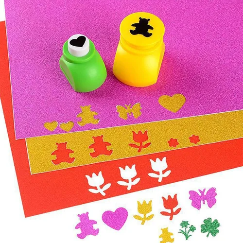 Vista 8 de SALEMAR Papel Cartulina con Purpurina Dorada, Cartulinas Brillantes para Cricut, Papel con Purpurina para Crear Tarjetas de Felicitación, Adornos