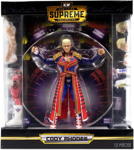 Vista 2 de AEW Cody Rhodes UNRIVALED Supreme - Figura de Cody Rhodes de 6 pulgadas con accesorios