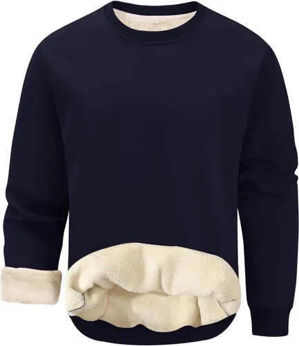 Vista 15 de Gihuo Sudadera de forro polar con cuello redondo y forro polar para hombre 02 Ejército