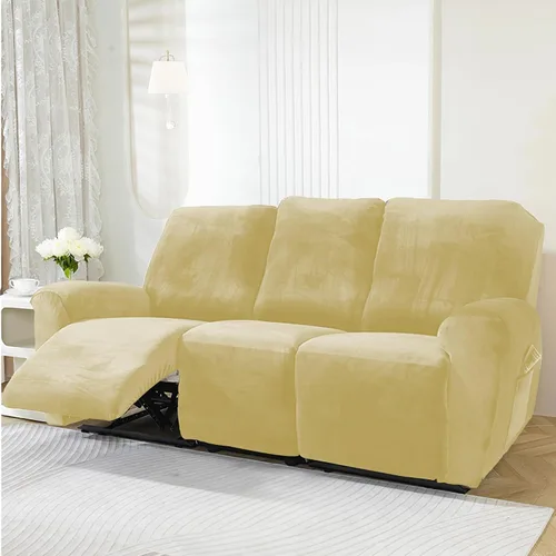 Vista 2 de NORTHERN BROTHERS Fundas para sillas reclinables, fundas elásticas para sofá reclinable, fundas de terciopelo para silla Lazy Boy, funda de sofá