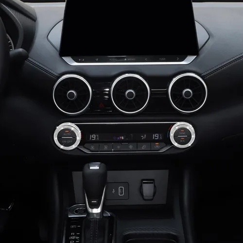 Vista 5 de TOMALL Bling - Cubierta de botón de aire acondicionado compatible con Nissan Sentra 2020-2025, cubierta de consola central de aire acondicionado