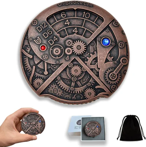 Vista 36 de Juego de dados de ruleta único 7 en 1 de metal DND para juegos de rol de mesa, dados giratorios para juegos de rol, juegos de dados DND equilibrados