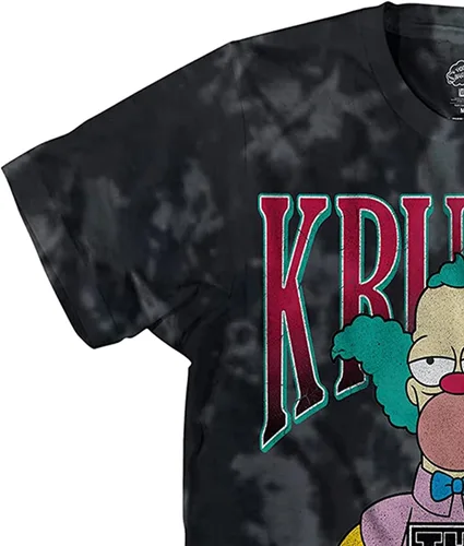 Vista 5 de The Simpsons Camiseta Krusty The Clown Homer, Bart, Lisa y Krusty The Clown para hombre