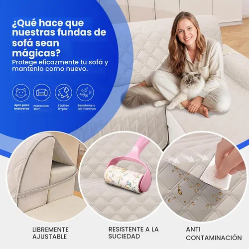 Vista 6 de XINEAGE - Fundas de sofá 100% impermeables, reversibles en forma de L