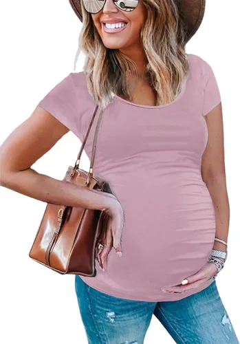 Vista 15 de Peauty Women's Maternity Side Ruched Shirts