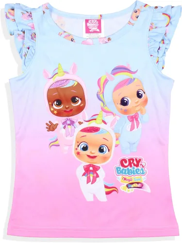 Vista 2 de INTIMO Cry Babies Magic Tears - Conjunto de pijama para niñas pequeñas, camisa y pantalones cortos