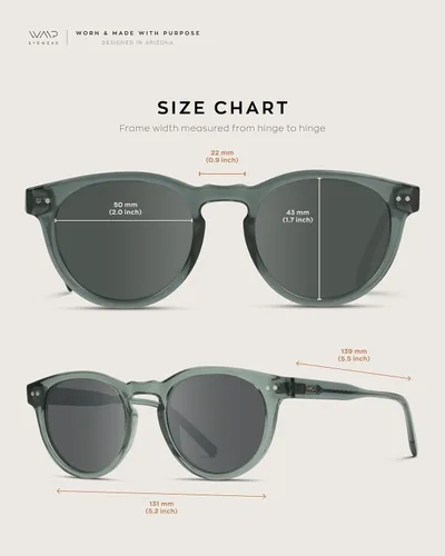 Vista 6 de WearMe Pro Gafas de sol polarizadas clásicas redondas retro para mujer