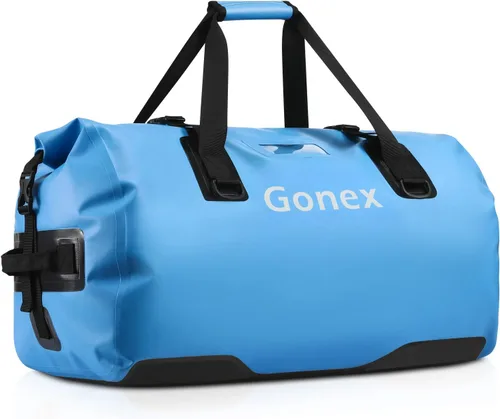 Vista 16 de Gonex Bolsa de lona impermeable extra grande de 40 L, 60 L, 80 L, bolsa de lona seca de viaje, bolsa resistente con correas y asas duraderas