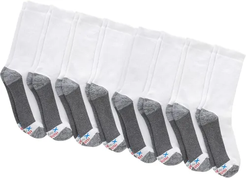 Vista 30 de Hanes Calcetines acolchados Max para hombre, absorben la humedad con control de olores, paquete múltiple