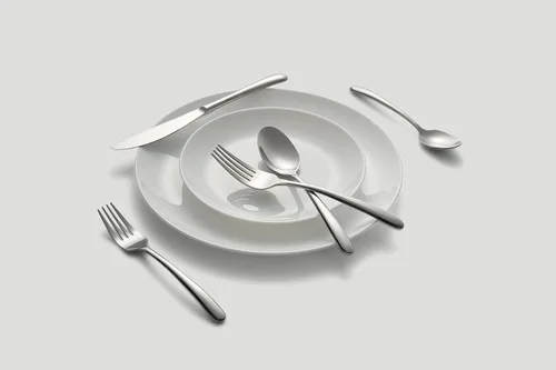Vista 3 de Cambridge Silversmiths 18/0 Jude Mirror - Juego de cubiertos de 20 piezas, servicio para cuatro, color plateado