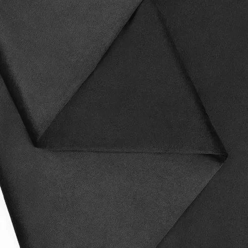 Vista 3 de Tela de tapicería de terciopelo, lujosa, suave para decoración del hogar, sofá, silla, proyectos de cojín (negro, 1 yarda)