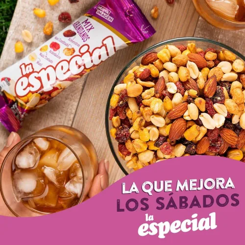 Vista 4 de Macetas tostadas (paquete de 3) Mani La especial Planters de Pimienta Limón Mani la especial Colombia Snack colombiano Mecato Colombiano