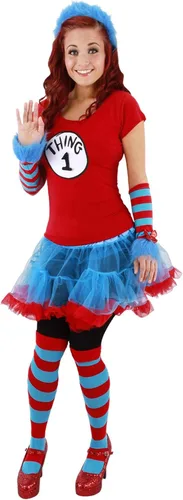Vista 5 de Dr. Seuss Thing 1 & Thing 2 Striped Knee High Socks