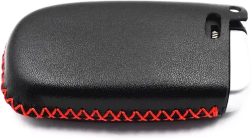 Vista 5 de Funda de cuero con 5 botones para Dodge Journey Durango Challenger Charger Jeep Grand Cherokee Chrysler 300 (negro)